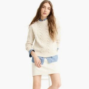 J. Crew Cable Knit Popcorn Sweater